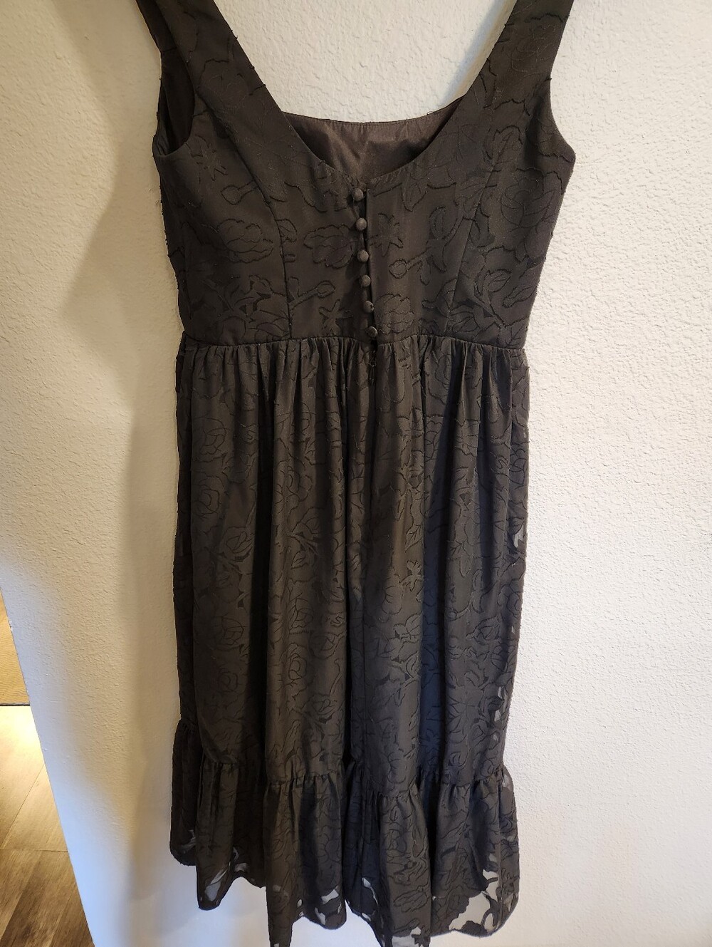 A-line Floral Midi Dress Square Neck Wedding Guest Summer Date Night Pockets - Picture 6 of 9